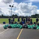 Wheatley Hills RUFC's girls and volunteers are pictured after the litter pick.