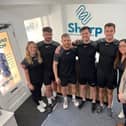 Joe (second from left) with his wife Lucy (far left), staff members at the new Bawtry clinic and Don Valley MP Nick Fletcher.