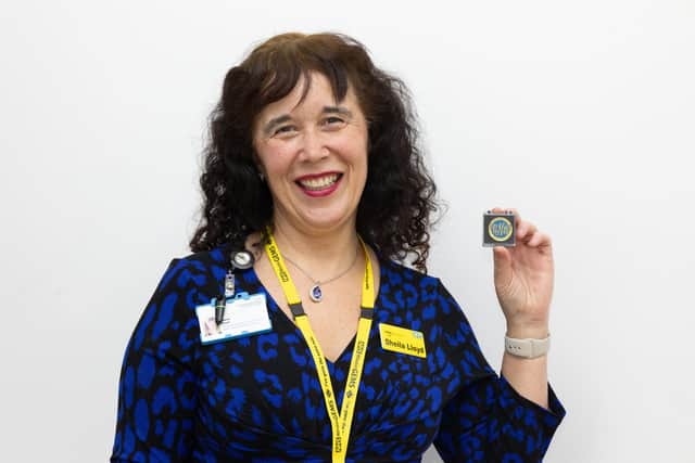 Sheila Lloyd pictured with her CNO Gold Award.