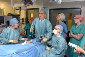File picture.
Mr Sean Marven and team start  keyhole surgery