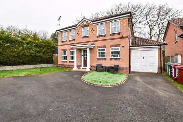 With its majestic entrance, the four-bedroom, detached house on Sough Road, South Normanton, priced at £279,950, has an imposing presence to it. The frontage also features a large driveway, patio area and garage.