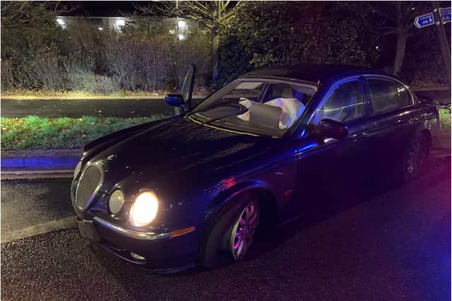 Police seized a stolen Jaguar in Doncaster last night.