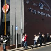 Queues at the Sikh temple in Doncaster for the coronavirus vaccine