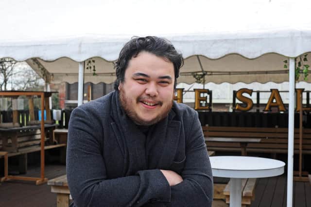 Josh Wilsdon, manager, pictured in the Beer Garden at The Salutation.  NDFP-09-03-21-Salutation 2-NMSY