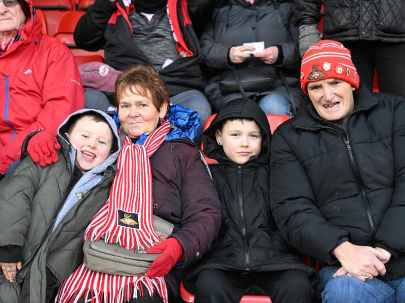 Doncaster Rovers fans watch the defeat at Walsall.