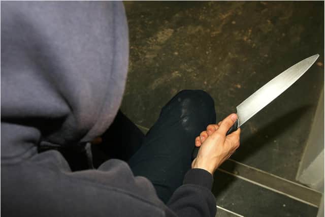 Police seized a knife after stopping a car in Doncaster.