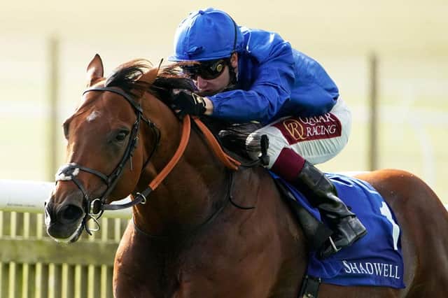 Oisin Murphy riding Benbatl to victory at Newmarket in 2019. Photo by Alan Crowhurst/Getty Images