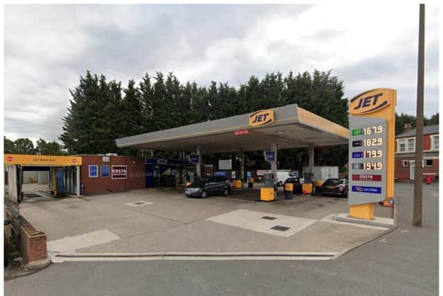 The Jet petrol station in Mexborough was targeted in an early morning raid.