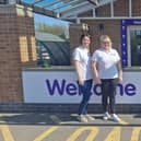 Lyndsey Parry, Lakeside Village centre manager (second from left) and the team visited Bluebell Wood Children’s Hospice to help them decorate for Easter.