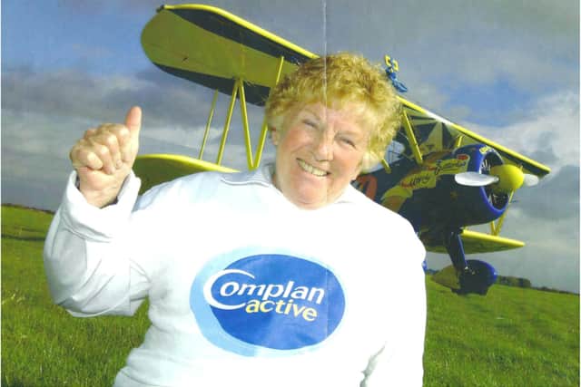 Joan went wing walking while in her 70s.