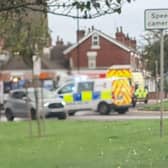 Police are at the scene of an incident on Carr House Road this morning.