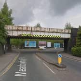 The railway bridge on Weedon Street that is regularly struck by HGVs.