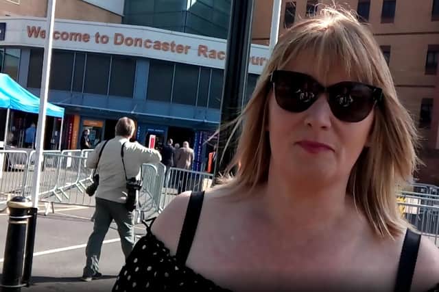 Michelle Owen, of Wetherby, at Doncaster Races today