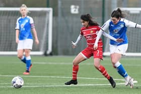 Pakistan international Nadia Khan in action for Doncaster Rovers last season.