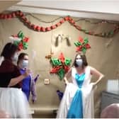 Staff at Adeline House stage their festive panto for residents.