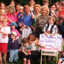 Pictured at Endcliffe park in 1997 where St Andrew's toddler playgroup held a sponsored toddler to raise funds for St Luke's Hospice.