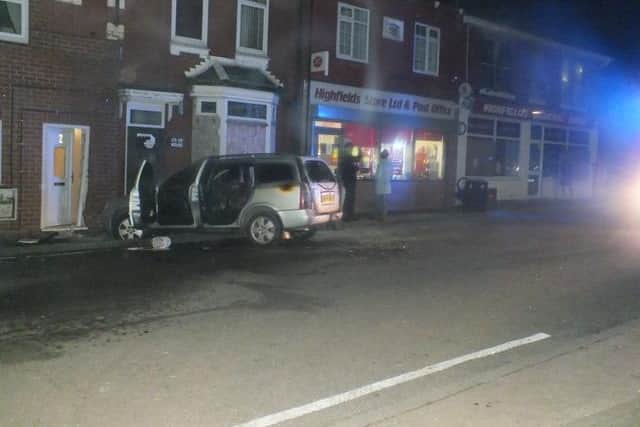 Police were called to Market Street in Highfields, Doncaster, after a car ended up in the front of a property (photo by Vitalijus Zidko)