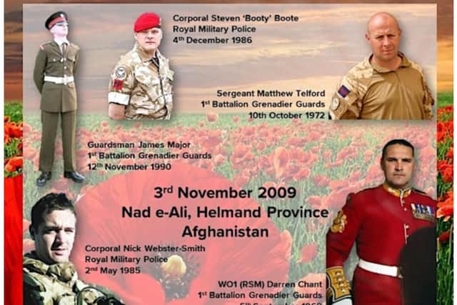 The charity match is in memory of five soldiers killed in Afghanistan.
