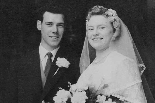 Donald and Maureen Fromont, pictured on their wedding day, sixty five years ago. Picture: NDFP-18-05-21-FromontAnniversary 4-NMSY