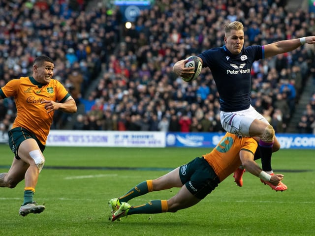 Carried strongly and was denied a try by a wonderful tackle from White on one of the few occasions he broke free. 7