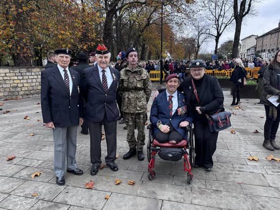 Afghanistan war hero Ben Parkinson was among those in attendance at the War Memorial in Bennetthorpe.