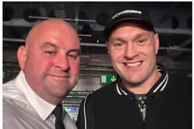 Matt Firth with boxing hero Tyson Fury.