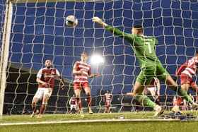 Joe Wright watches Rovers' second hit the back of the net. Picture: Andrew Roe/AHPIX