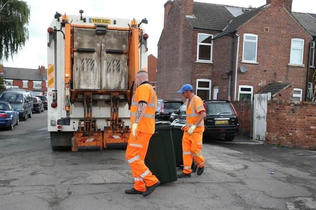 A bin lorry was put of action after a full can of petrol was put in a wheelie bin.