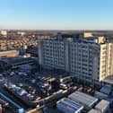Aerial view of Doncaster Royal Infirmary.