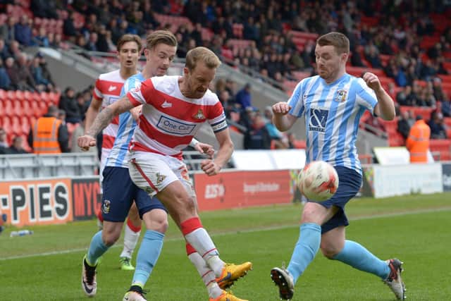 James Coppinger in action for Rovers in 2016