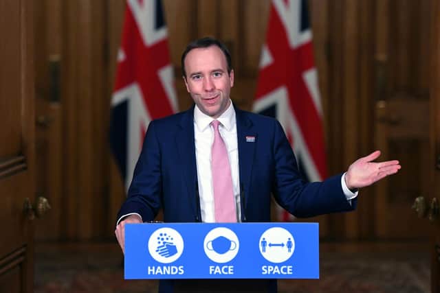 Health Secretary Matt Hancock   (Photo by Stefan Rousseau - WPA Pool/Getty Images)