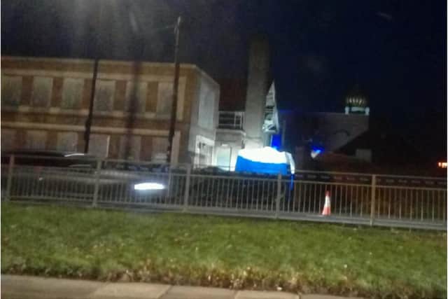 A police tent has been erected over the scene of where a teenager was found dead in Doncaster town centre.