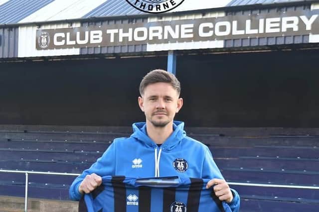 New Club Thorne manager James Baxendale.