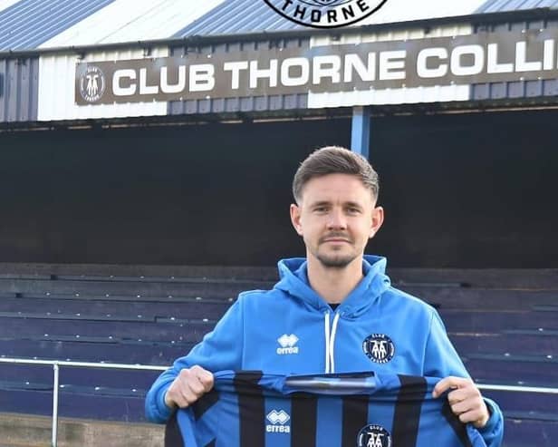 New Club Thorne manager James Baxendale.