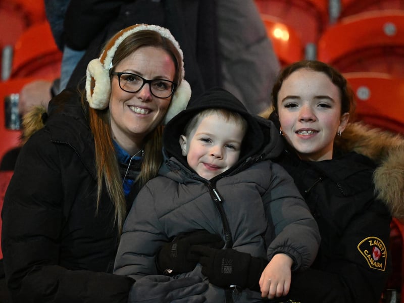 Doncaster Rovers fans watching the derby win over Huddersfield.