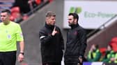 Doncaster Rovers boss Danny Schofield (right) with his assistant Chad Gribble.