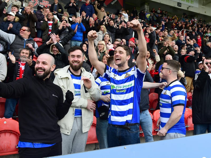 Doncaster Rovers fans watched their side blow away Barrow in the closing minutes for three more crucial points.