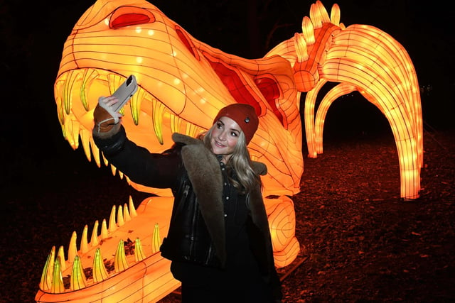 TV presenter Helen Skelton has launched the Winter Illuminations at Yorkshire Wildlife Park.