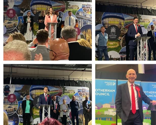 Clockwise from top left: Sally Jameson, Lee Pitcher, John Healey and Ed Miliband, who all tasted victory for Labour.
