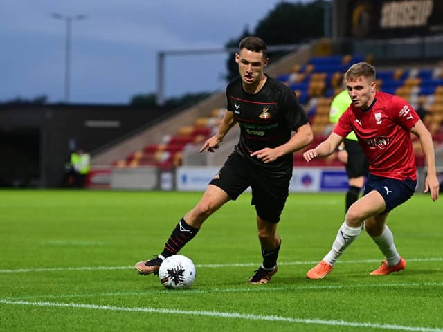 Luke Molyneux in action for Doncaster Rovers against York City.