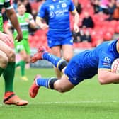 Elliot Hall scores Doncaster's first try of the season. Picture: Howard Roe/AHPIX.com