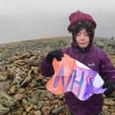 Chloe Smith on the 950-metre-high summit of Helvellyn in the Lake District.