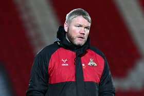 A dejected Grant McCann, during Doncaster's heavy defeat at home to Stockport. (Picture: Andrew Roe/AHPIX LTD)
