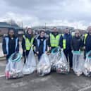 Abby Chandler, deputy centre manager at Lakeside Village, (fourth from right) with the rest of the Lakeside Village, Aston Services Group and Wish litter picking team.