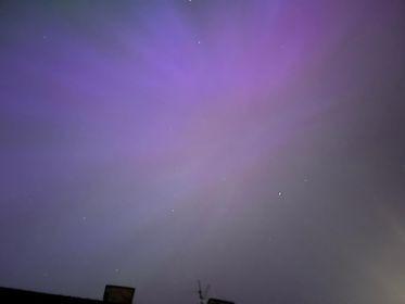 Kirsty Agate caught a glimpse of the aurora.