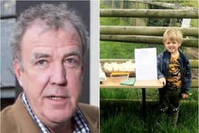 Jeremy Clarkson has come to the rescue of Harry Clare, whose honesty stall was robbed. (Photo: SWNS).