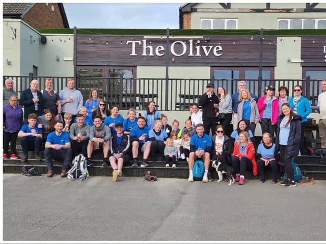 Family and friends joined the £10,000 fundraising walk between Worksop and Barnby Dun.