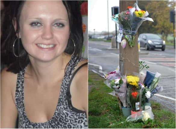 Floral tributes have been left in memory of Doncaster road crash victim Sarah Sands.