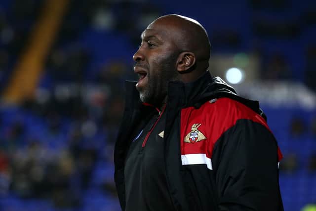Doncaster Rovers manager Darren Moore. (Photo by Lewis Storey/Getty Images)