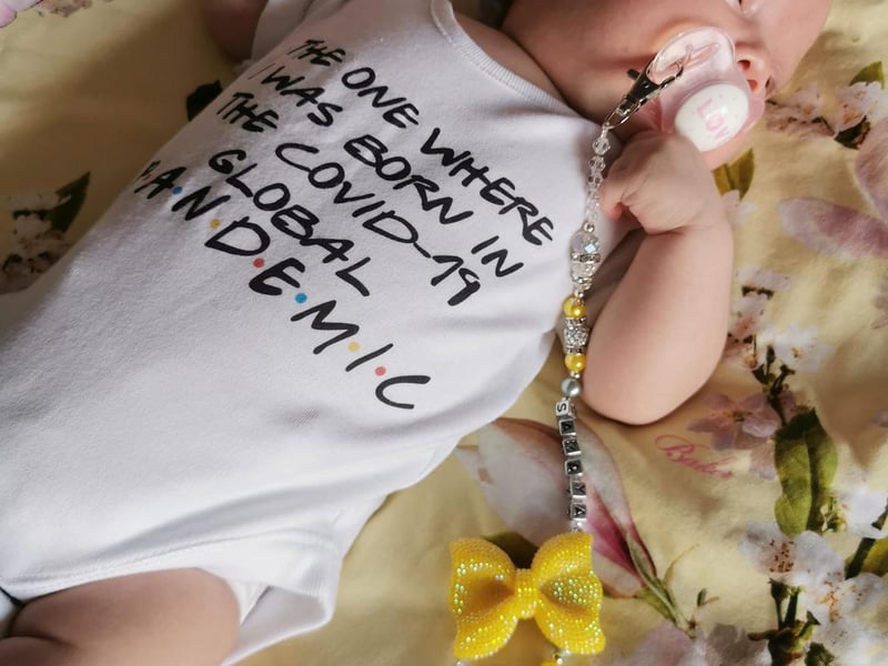 Rebecca Oyitch, said: "My pot of gold Saraya Bella Beardsall born in 1st lockdown 12th June via c section at Chesterfield Royal Hospital. She is nearly 8 months old. Hardest part for me attending all her scans, I also had a few scares and I was high risk so had to attend hospital alone. Spent 3 days on the ward due to a difficult c section even though I couldn't have any visitors the midwives and CA's were absolutely incredible so helpful with Saraya when I was struggling to feed her etc. I really missed my twins though and couldn't wait to get home to see them and surprise them with their baby sister. It's been difficult there are so many family members still not met her yet especially my amazing grandad who is in a care home and I'm desperate for her to meet him and get a photo of them together. Our lockdown babies will definitely go down in history."